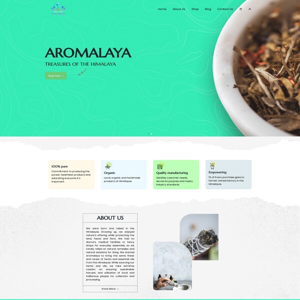 aromalaya ecommerce website